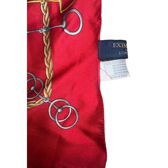 Luxury Silk Scarf Designer Square Wraps Eximious Of London Equestrian Pattern - Picture 5 of 12